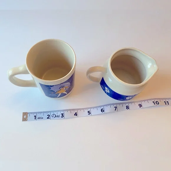1968 Vintage Morton Salt Ceramic Mug & Creamer “When‎ it rains it pours” - Picture 3 of 8